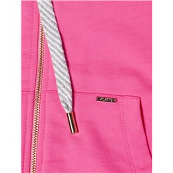 Худи на молнии из премиального футера с золотистой фурнитурой