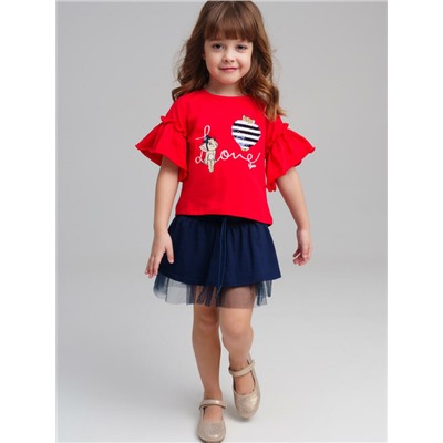 Фуфайка трикотажная для девочек (футболка)