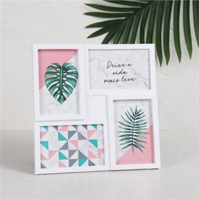 Фоторамка коллаж 27.5х27.5 см белая / K9038-W /уп 60/ 4 фото 10x15