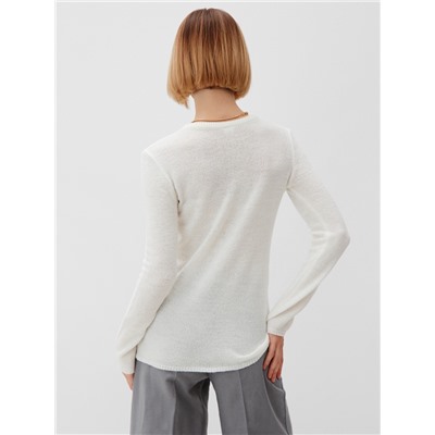 Джемпер женский MINAKU: Knitwear collection, цвет молочный, размер 50