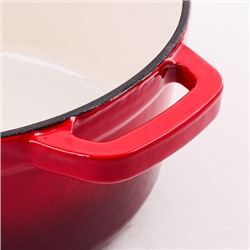 40630 Кастрюля чугун 3,6 л эмаль/покрытие красная MB (х2)