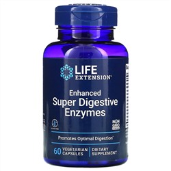 Life Extension, усовершенствованная суперсмесь пищеварительных ферментов, 60 вегетарианских капсул