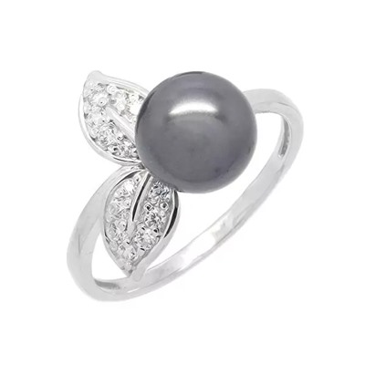 Кольцо из серебра жемчуг, К1331ч