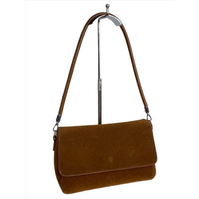 Женская сумка из искусственной замши, цвет коричневый