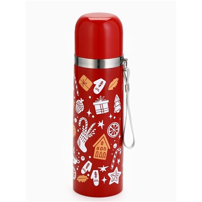Термос «Рождество», 500 мл, красный