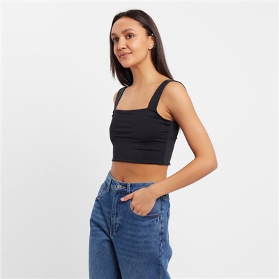 Топ женский MINAKU: Basic line, чёрный, кулирка, размер 44