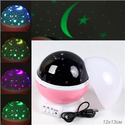 Проектор диско-шар ночник светодиодный классический, настольный 15х11 см / CW182609-13 /уп 48/