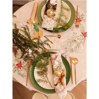 Набор салфеток сервировочных «Этель. Новогоднее чудо», 4 шт., серые, 40×40 см