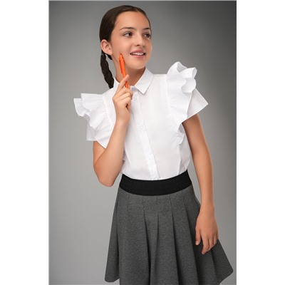 Нарядная блузка для девочки с коротким рукавом Happyfox