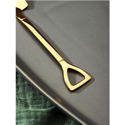 Ложка десертная из нержавеющей стали Magistro «Лопата», длина 15.5 см, форма овальная, цвет золотой