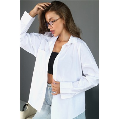Рубашка женская удлиненная оверсайз РЖ-003