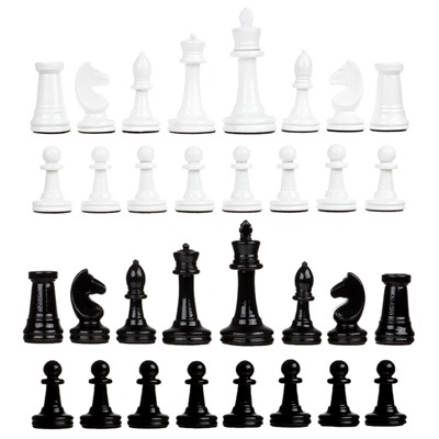 Шахматные фигуры, полистоун, король h=8.8 см d=3.8 см, пешка h=4.2 см d=2.7 см