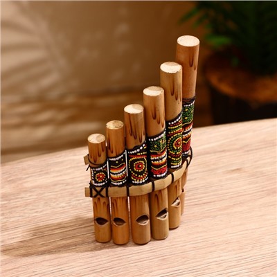 Сувенирный музыкальный инструмент «Флейта Пана», 2×15×9 см, МИКС