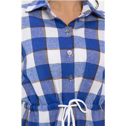 Рубашка хлопковая Джанет (электрик/белая) Б14271-4М