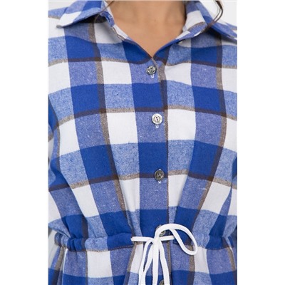 Рубашка хлопковая Джанет (электрик/белая) Б14271-4М