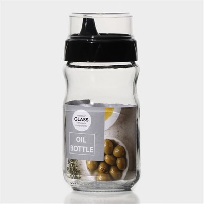 Бутылка для соуса и масла Renga «Лекса», 370 мл, с крышкой, стекло, прозрачная