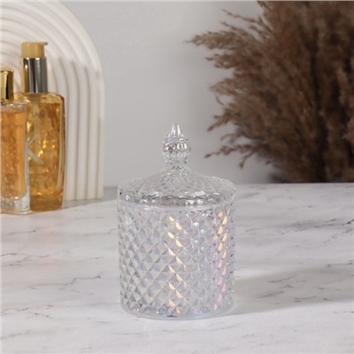 Органайзер для хранения «Элит», шкатулка для украшений с крышкой, d=8.5×13.5 см, прозрачный