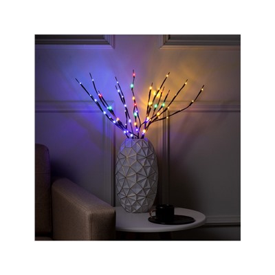 Светодиодная ветка 70 см, 20 LED, коричневая, батарейки AAх2 (не в комплекте), свечение белое