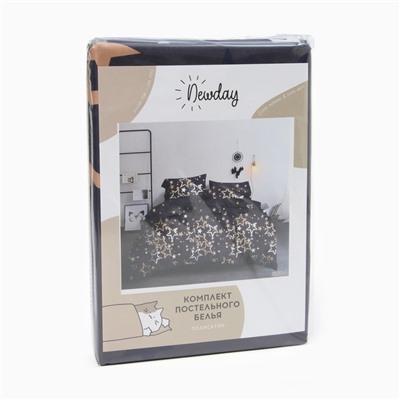 Постельное бельё евро Newday «Звездопад», полисатин