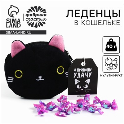 Леденцы «Приношу удачу» в кошельке, со вкусом винограда, 40 г