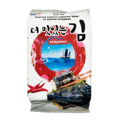 Жареная морская капуста «КИМ» со вкусом кочуджан VCA (10 листов), Корея, 5 г Акция