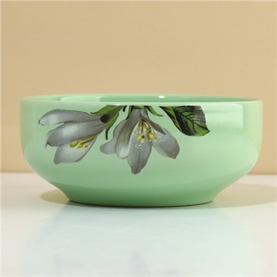 Тарелка суповая керамическая Lemon flowers, 550 мл, d=14.5 см