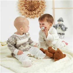 Комбинезон детский вязаный «Крошка Я. Снежинка», рост 86-92 см