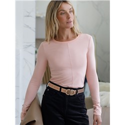 Лонгслив из премиального хлопка с эластаном