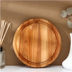 Набор деревянных разделочных досок на подставке «Фортуна», d=30, 20×1.8 см, пропитаны минеральным маслом, берёза