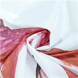 Штора для ванны Доляна «Душа фламинго», с люверсами, 180×180 см