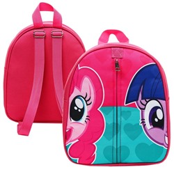 Рюкзак детский для девочки на молнии, 23×10×27 см «Пинки Пай и Искорка», My Little Pony