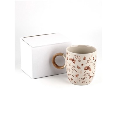 Кружка керамическая «Листья», 420 мл