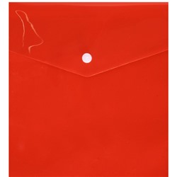 Папка с кнопкой  А4 150мкм непрозр. красный NK8015R inФОРМАТ