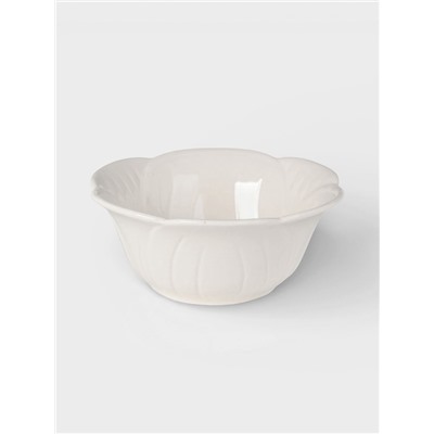 Салатники «Цветок», набор 5 шт.: 1 шт. 390 мл, 4 шт. 100 мл, керамика, белые