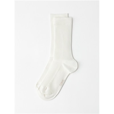 Удлиненные CONTE CLASSIC Хлопковые носки в рубчик