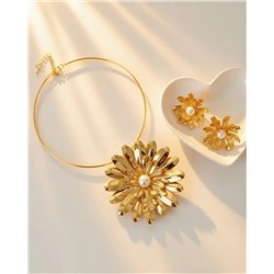 Комплект: колье-обруч и серьги