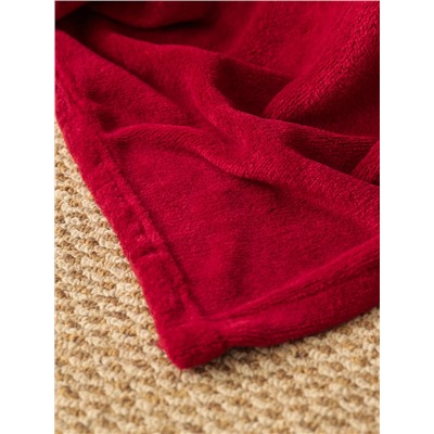 Плед «Этель», 180×200 см, корал-флис, бордовый