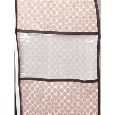 Чехол для одежды Доляна «Браун», ПВХ окно, плотный, 90×60 см, коричневый