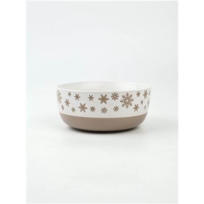 Тарелка новогодняя суповая «Снежная сказка», 15×7 см, 700 мл, ручная работа