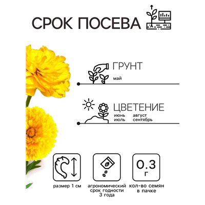 Семена  Календула Золотой принц, 0,3 г