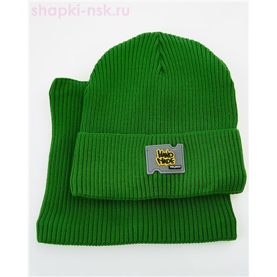 02-88-M Комплект для мальчика флис (колпак+снуд) (48-50)