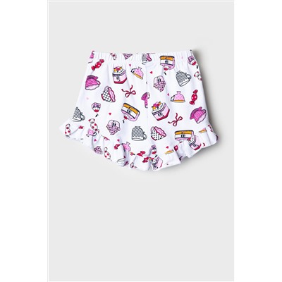 Комплект трикотажный для девочек: джемпер (футболка), шорты PLAYTODAY, 1239768