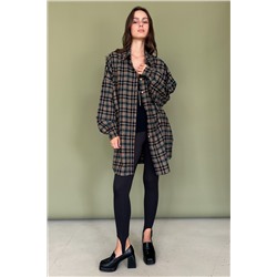 Рубашка женская  HUG077/06/Бежевый, зелёный