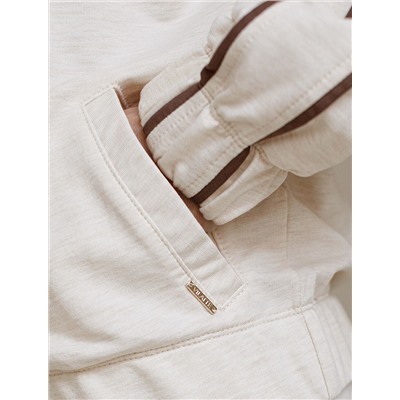 Свободный бомбер с лампасами на молнии из петельчатого футера двухнитки с эластаном