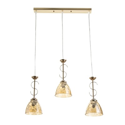 Светильник ЭкономСвет Federica 3×40 Вт Е27 золото 59×13×65(32)см