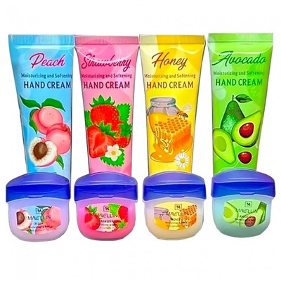 Подарочный набор кремов для рук и бальзамов для губ Queen Highness 8 в 1