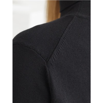 Водолазка тонкой вязки из хлопка с нейлоном