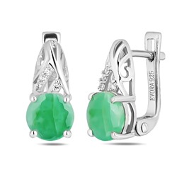 Серьги, изумруд берилл, Авелина