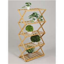 Подставка для цветов Greengo, 5 полок, 50×25×89 см, напольная, бамбук