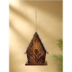 Подвесной декор «Скворечник», 17×24×15 см, дерево, коричневый
